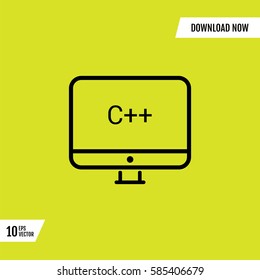 mono lines simple display c++ programming language
