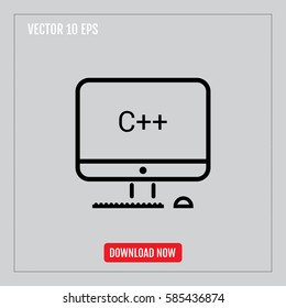 mono lines simple display c++ programming language
