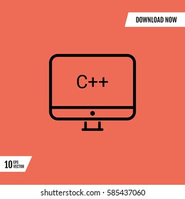 mono lines simple display c++ programming language
