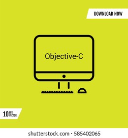 mono lines simple display objective-c programming language