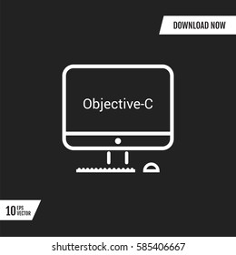 mono lines simple display objective-c programming language
