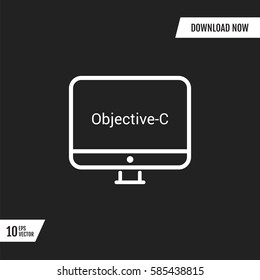 mono lines simple display objective-c programming language
