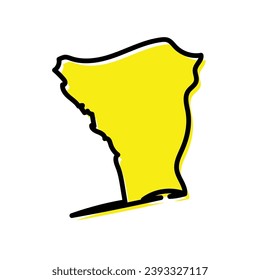 The Mono state map illustration of Benin country.