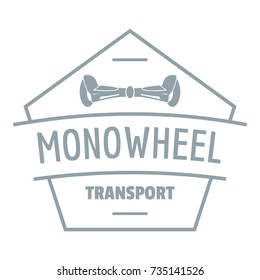Mono wheel logo. Simple illustration of mono wheel vector logo for web