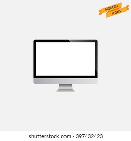Monoblock PC icon. Modern Icon Series. PC vector