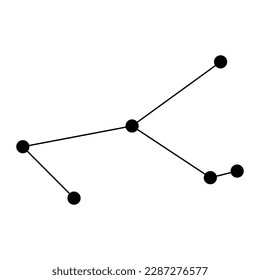 Monoceros constellation map. Vector illustration.