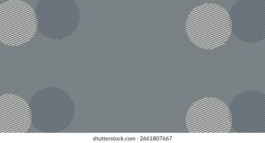 Monochorme circles with grey background