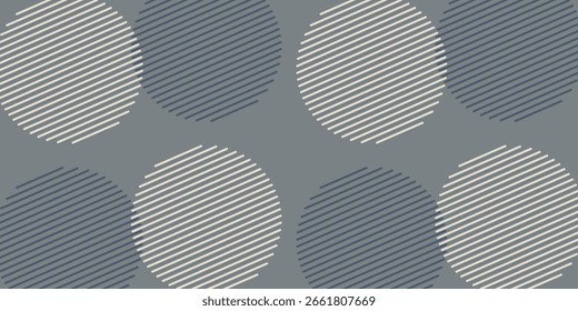Monochorme circles with grey background