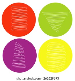 monochrom icon set with springs