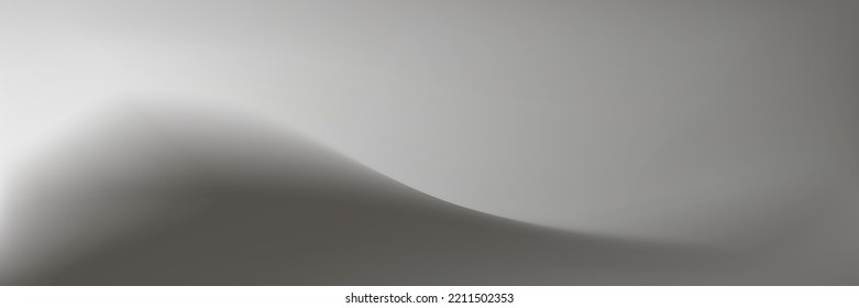 Textura borrosa de la curva de flujo de fluidos metálicos monocromales. Papel tapiz gris de la nube de smog blanco gris. Fondo de gradiente líquido del pasto del cielo de color plateado ahumado. Malla de gradiente de agua ligera suave y borrosa.