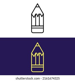 Monochrom-Stift-Symbol, Vektorgrafik 