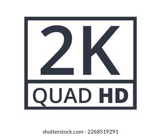 Monochromatic 2k quad resolution symbol. Concept of resolutions and media.
