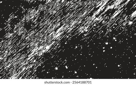 monochromatic abstract design resembling a starry night or cosmic dust streaking diagonally across a dark background. Ideal for modern, artistic, and space-themed visuals