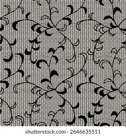 Um padrão abstrato monocromático com formas e texturas entrelaçadas.