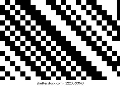 Monochromatic abstract square pattern background. Vector illustration Black and white geometric halftone vector graphic from angular squares