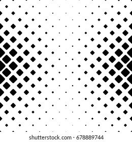 Monochromatic abstract square pattern background - black and white geometric vector illustration from diagonal rounded squares