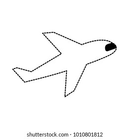 monochromatic  airplane  vector illustration
