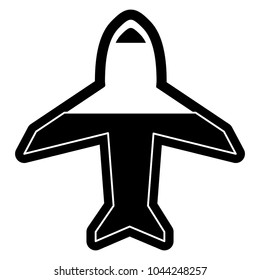  monochromatic airplane  vector illustration