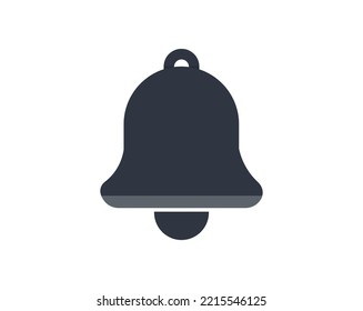 Monochromatic bell icon. Concept of alert ringing, reminders and subscriptions.