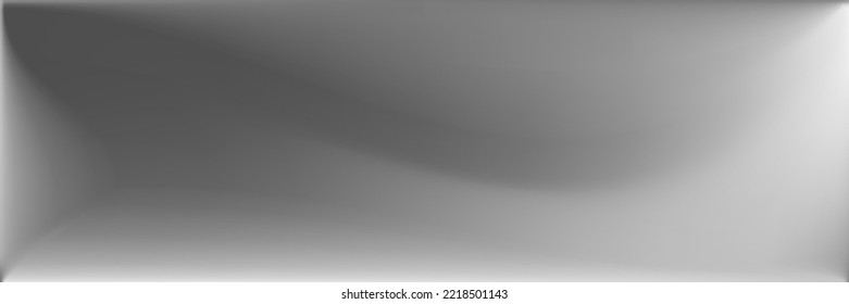 Monochromatic Black and white Wavy Gradient Mesh. Grey Water Modern Design Backdrop. Blank Wavy Gradient Mesh. Alluminium Blurred Texture Illustration. Vibrant  Metallic Office Background.