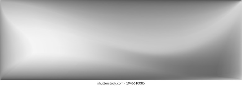 Ilustración Monocromática De Textura Desdibujada. Fondo de superficie lisa plateado de aluminio. Malla de gradiente ondulado natural. Fondo de moda Water Blank. Malla de gradiente ondulado vibrante blanco y negro.