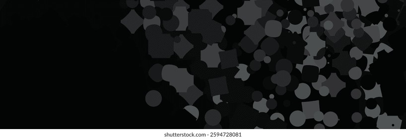 Monochromatic Bubble Design with Varied Circle Sizes on Black Background