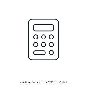 Símbolo de la calculadora monocromática. Ilustrador vectorial.
