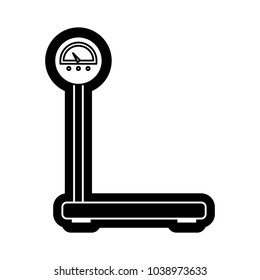 monochromatic cargo weight  vector illustration