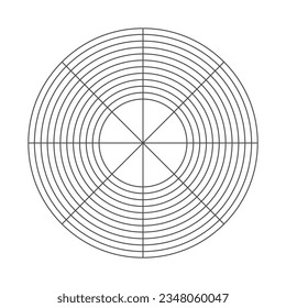Monochromatic circular spectrum vector design element. Abstract customizable symbol for infographic with blank copy space. Editable shape for instructional graphics. Visual data presentation component