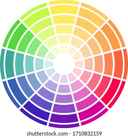 Monochromatic Color Wheel. Vector Illustration.