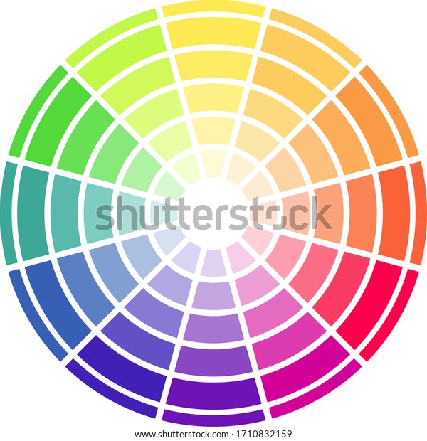 Monochromatic Color Wheel Vector Illustration Stock Vector (Royalty ...