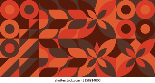 Ein monochromatisches, dunkelbraunes und orangefarbenes Muster bringt ein warmes Gefühl!
