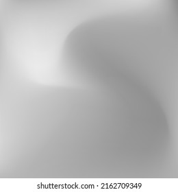 Monochromatic Dark Wavy Light Design Pic. Water Curve Fluid Calm Silver Swirl Gradient Mesh. Soft Blurred Silver Liquid Background. Metallic Grey Dynamic Aluminium Sky Gradient Backdrop.