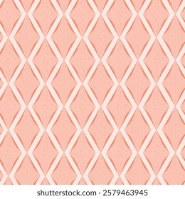 Monochromatic Diamonds in Apricot Orange and Salmon Peach and Pastel Tangerine creating a seamless pattern print background