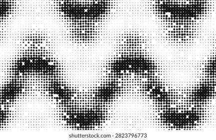 Monochromatic dot pattern representing a canine's gaze isolated on white. Ideal for digital art branding and conceptual projects.