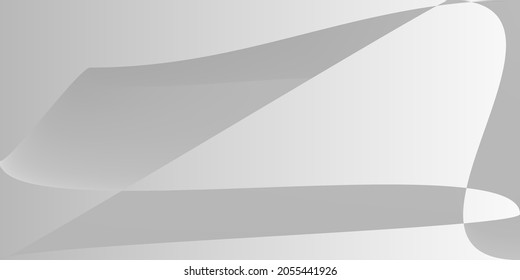 Monochromatic Dynamic Alluminium Gray Trendy Background. Technology Fluid Futuristic Minimal Gradient Mesh. Layers Metallic Silver Grey Modern Design. Smooth Shape Modern Digital Illustration.