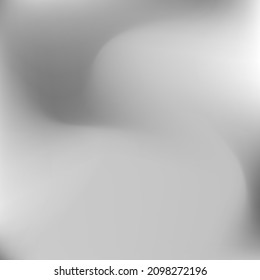Monochromatic Dynamic Dark Soft Sky Swirl Gradient Mesh. Liquid Light Silver Blurred Wallpaper. Curve Fluid Sky Aluminium Blurry Texture. Grey Metallic Wavy Water Calm Gradient Backdrop.