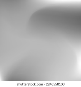 Monochromatic Dynamic Sky Grey Design Pic. Light Curve Aluminium Soft Background. Dark Calm Wavy Blurred Water Gradient Background. Fluid Silver Metallic Liquid Water Swirl Gradient Mesh.