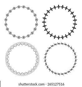 Monochromatic Ethnic Frame Ornamental Vector Illustration EPS10 
