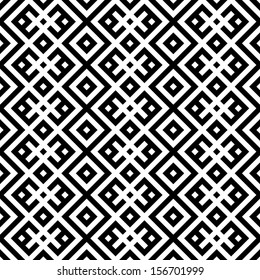 monochromatic ethnic seamless background. checkered textures in black and white colors. vector illustration 