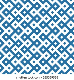 monochromatic ethnic seamless background. checkered textures in blue and white colors. vector illustration 