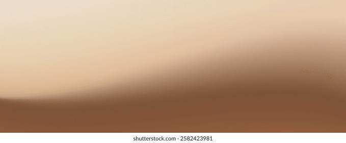 Monochromatic Fall Brown Color Gradient background. From beige tan to brown color gradation. Perfect for autumn or fall, thanksgiving, cozy designs. Cozy brown backdrop. Vector.