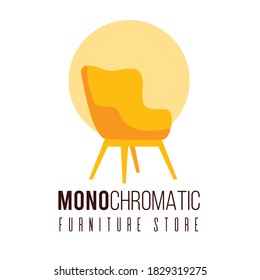 monochromatic furniture logo with chair store