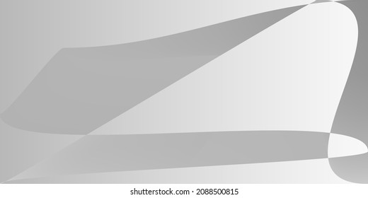 Monochromatic Gray Dynamic Layers Trendy Background. Fluid Digital Modern Minimal Illustration. Alluminium Technology Grey Silver Smooth Surface. Shape Futuristic Metallic Smooth Gradient Mesh.