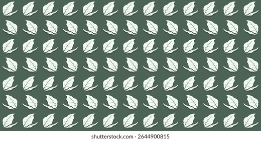 Monochromatic green leaf pattern. Seamless vector background for organic and eco-friendly designs. Ideal for branding and packaging. sstkBackgrounds