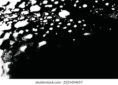 Textura Grunge Splatter monocromática com tinta e partículas de poeira - fundo de design abstrato preto e branco