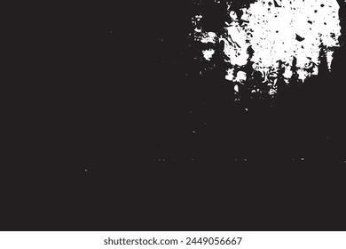Monochromatic grunge texture, black concrete, stone, and abstract elements, shapes and slate. Charcoal splashes, dot work grain, and circular lines add artistic flair. Halftone, vector, fabric, spiral