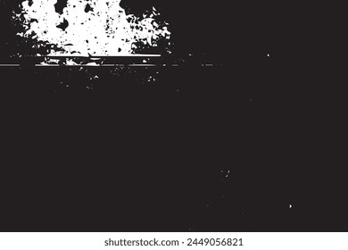 Monochromatic grunge texture, black concrete, stone, and abstract elements, shapes and slate. Charcoal splashes, dot work grain, and circular lines add artistic flair. Halftone, vector, fabric, spiral