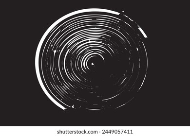 Monochromatic grunge texture, black concrete, stone, and abstract elements, shapes and slate. Charcoal splashes, dot work grain, and circular lines add artistic flair. Halftone, vector, fabric, spiral