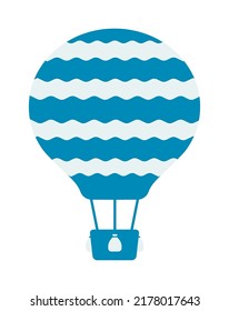 Monochromatic hot air balloon vector illustration